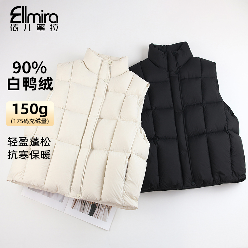 【甄选】9681女童羽绒马甲加厚儿童上衣外穿黑色中大童装冬季潮款