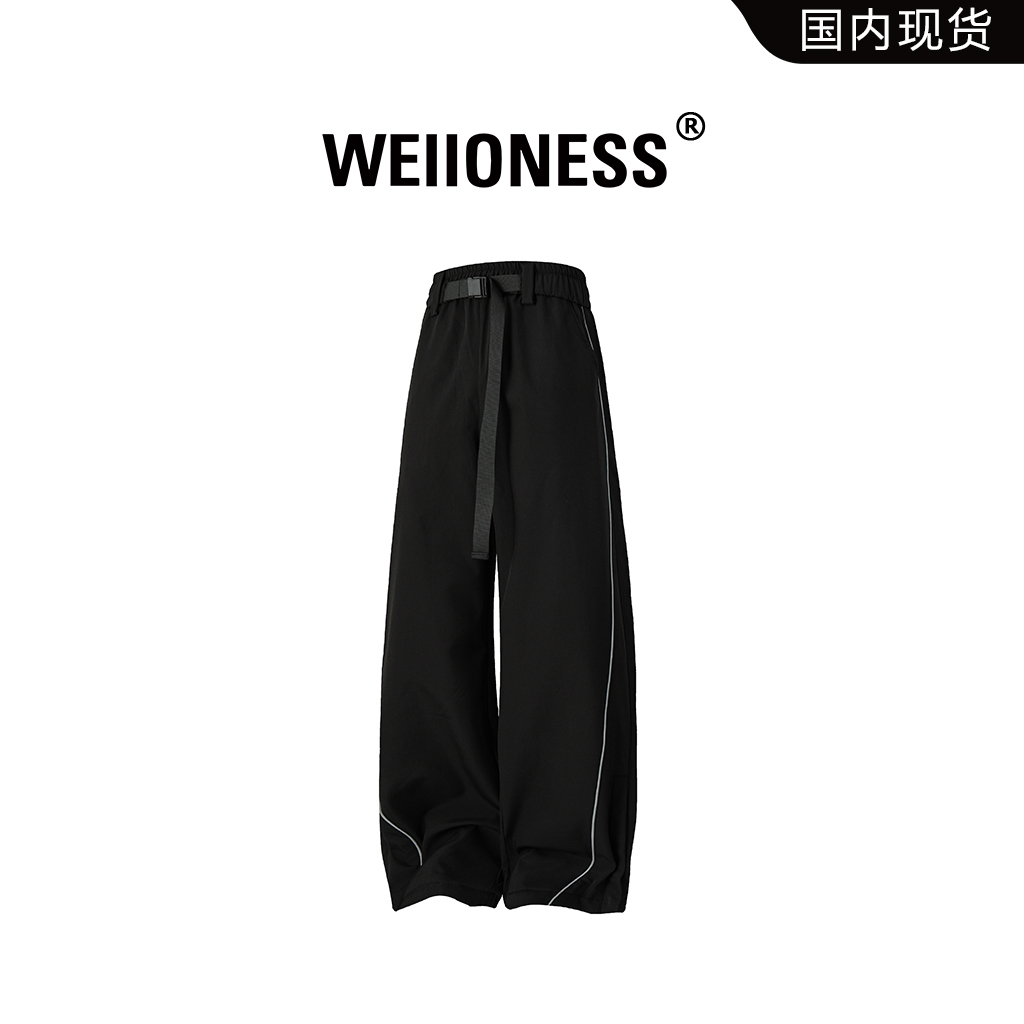 WEIIONESS美式潮流滑雪休闲裤男款冬季德古拉剑道垂感加绒长裤