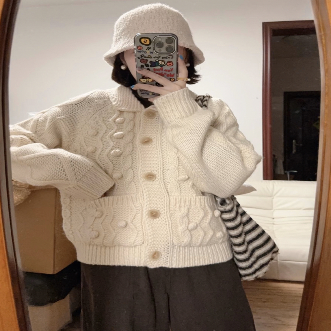 复古毛衣套头马甲外套外穿时尚针织宽松慵懒风小香风圆领韩版秋季