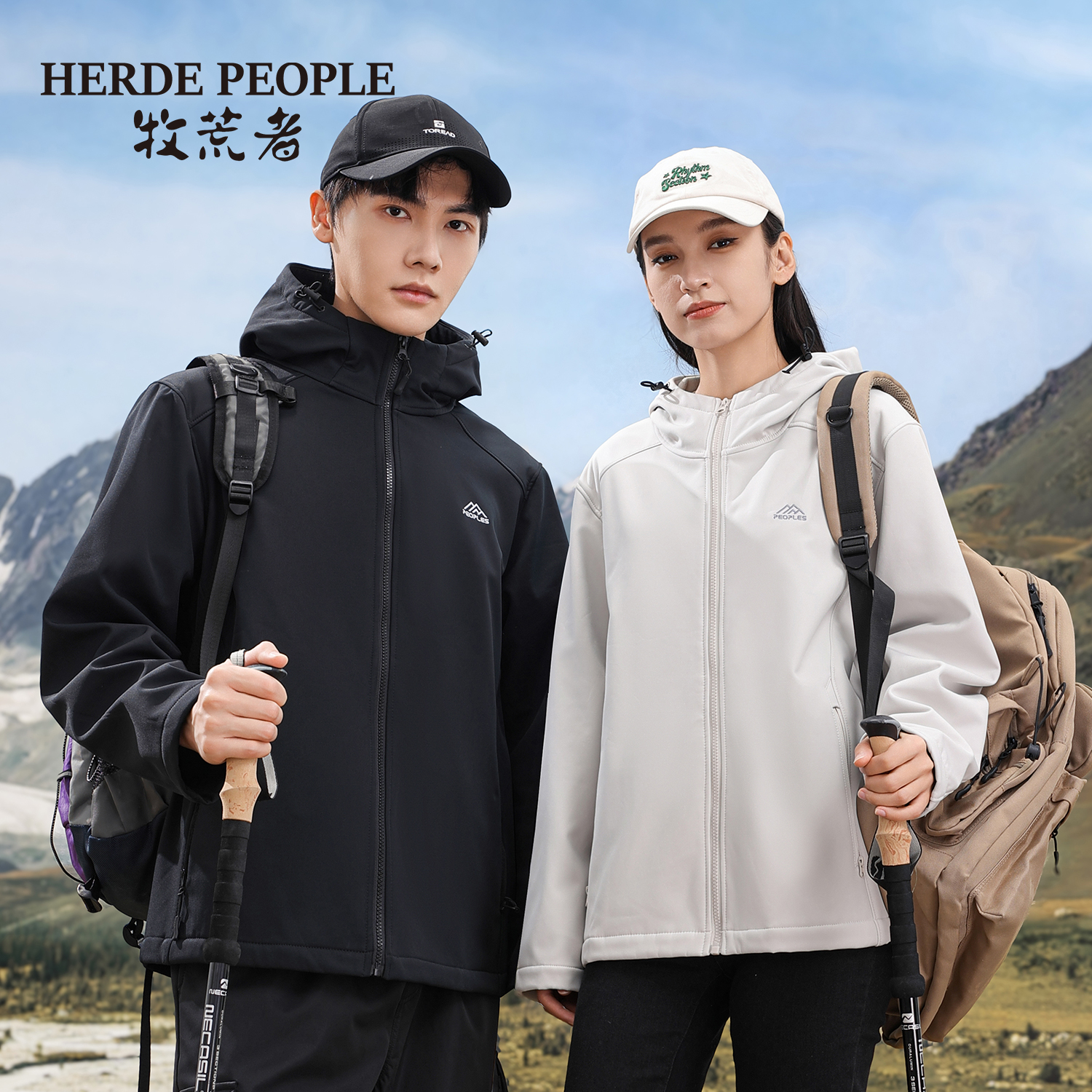 牧荒者无界之壳情侣户外软壳衣外套AK96801-ZB