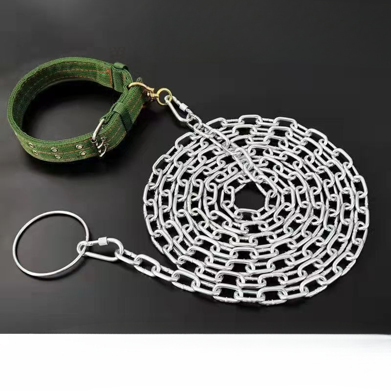 狗链子防咬铁链大型犬狗狗牵引绳拴狗绳土狗链子农村看家狗脖套