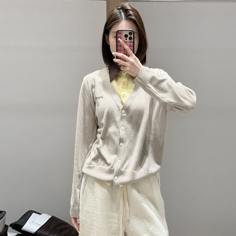 【现货】FIZZFLY|25冬季设计师品牌新款拼色假两件针织开衫秋冬上衣