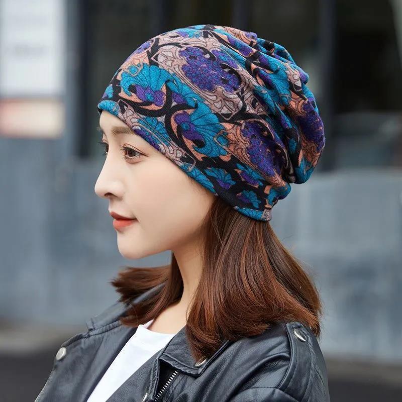 秋冬围脖围巾帽子护脖套百搭多功能头套面罩扭扭帽男女通用月子帽