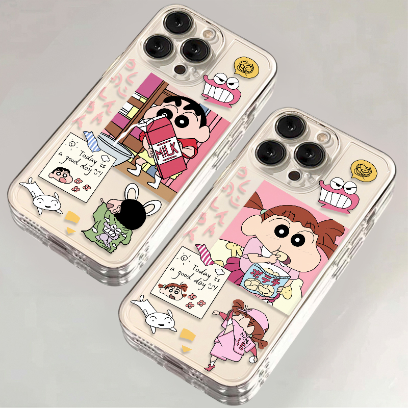 动漫蜡笔小新妮妮适用iPhone苹果16手机壳13情侣华为vivo小米oppo