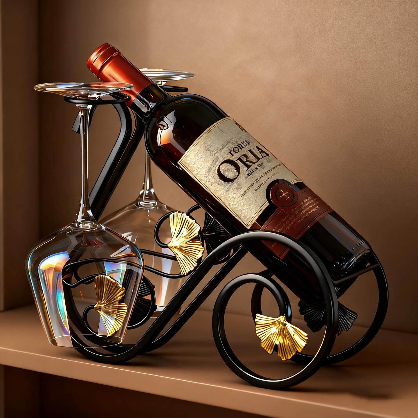 轻奢高档红酒架酒柜现代客厅装饰摆件玄关餐边柜乔迁新居礼品倒挂