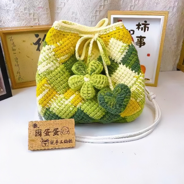 主播推荐方糖包段染水桶包材料包手工diy钩针编织材料送视频教程