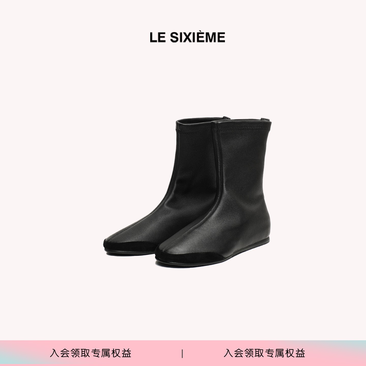 LE SIXIEME第六感瘦腿靴短靴女百搭时尚女人味瘦瘦靴中筒靴Jimmy