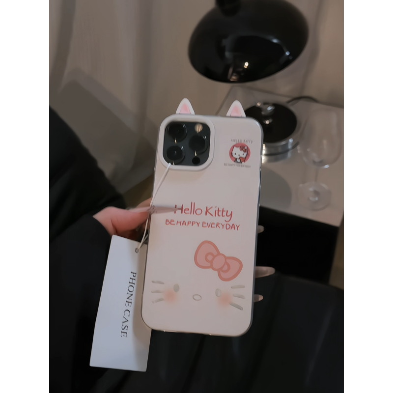 凯蒂猫适用苹果17pro手机壳16简约华为p80羽纱imd小米oppo荣耀400