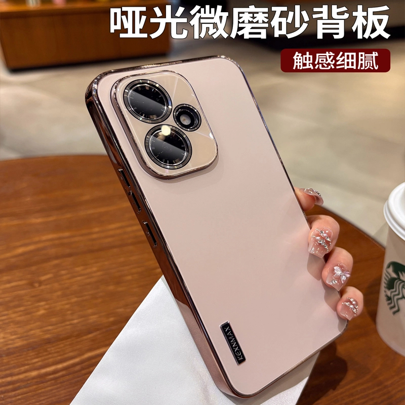 适用荣耀400手机壳肤感磨砂镜头全包带镜头膜保护400pro电镀哑光