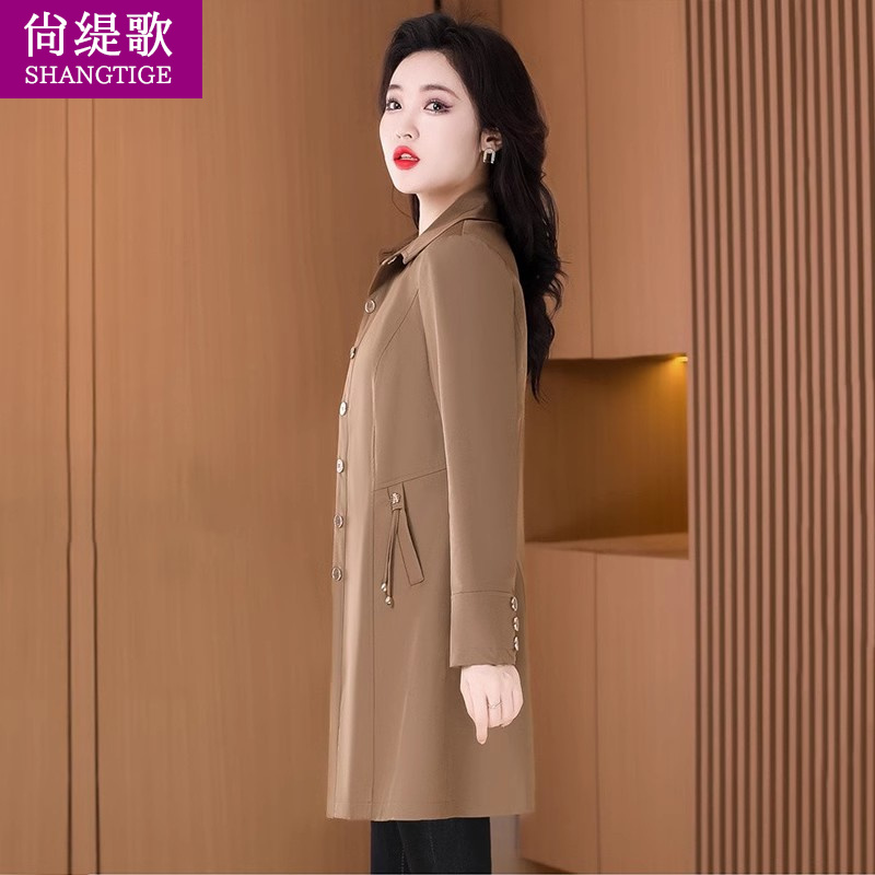 【尚缇歌】洋气休闲装中长款风衣外套女士春秋季2025杭州意法风衣