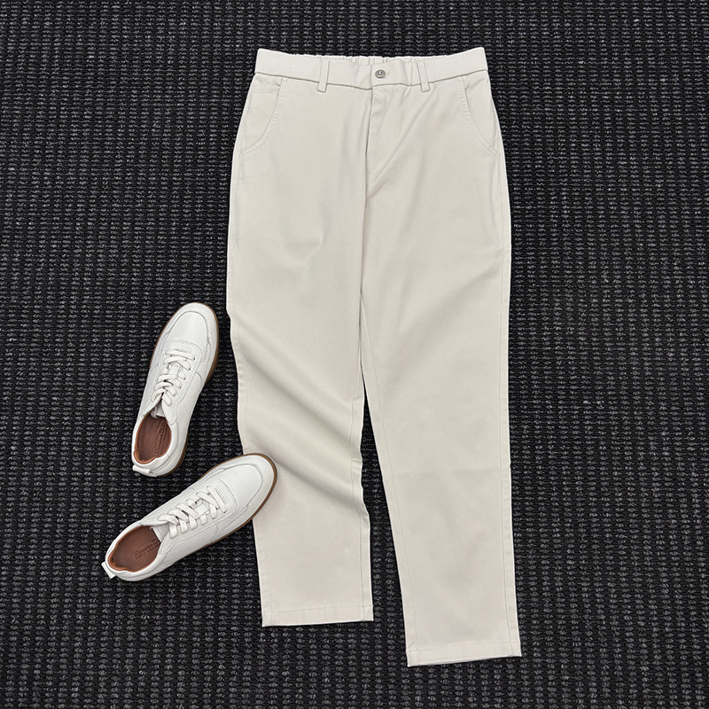 MIGSIMHE·柔软双芯棉秋冬商务通勤休闲裤修身直筒免烫松紧长裤