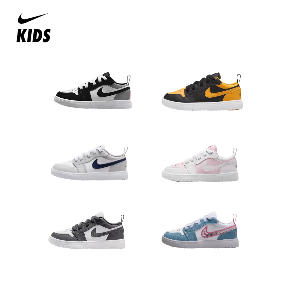 专柜正品耐克NIKE AJ1男女儿童低帮魔术贴轻便百搭运动板鞋DR9748