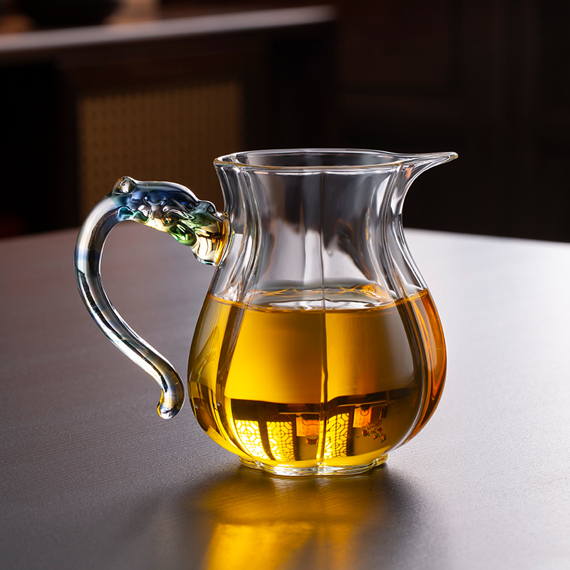 洛神龙把公道杯家用茶具高级耐高温透明耐热茶水分离茶海分茶器