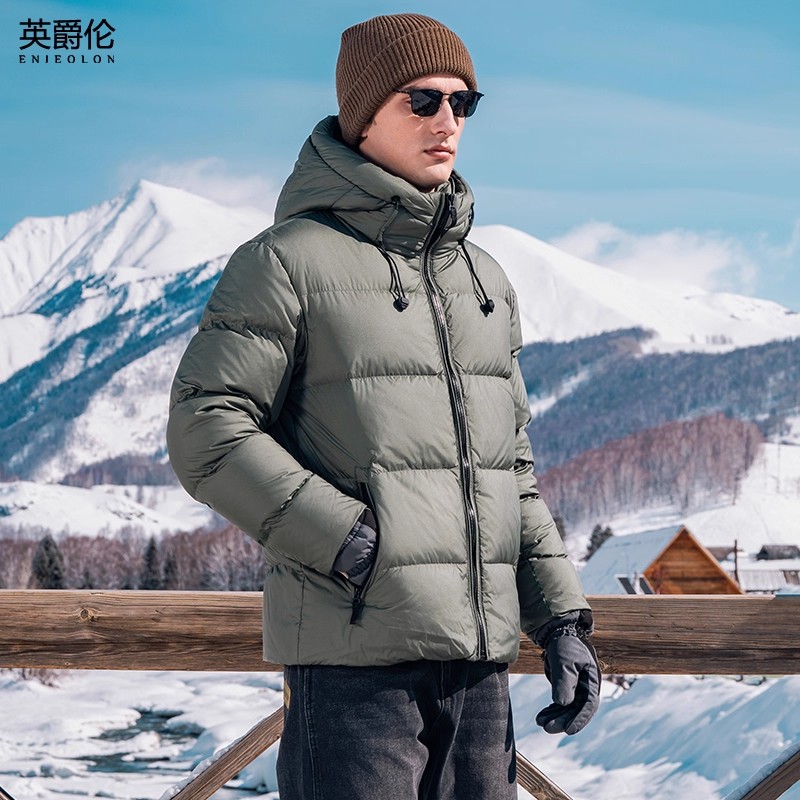 【男女同款】安心绒90白鸭绒高充绒防寒男连帽羽绒服冬外套YR2663