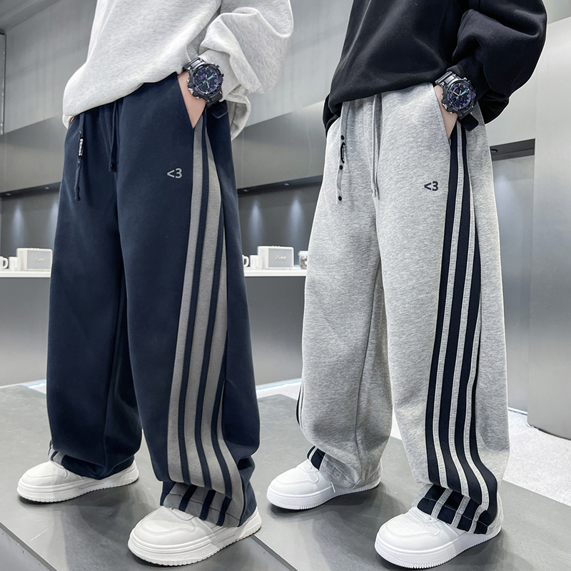 男童裤子秋装2025新款儿童运动裤秋季大童直筒休闲裤痞帅男孩长裤