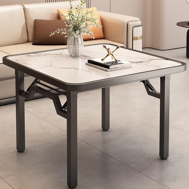 不挡腿折叠桌子正方形餐桌家用小户型吃饭桌子掼蛋专用桌烤火桌子