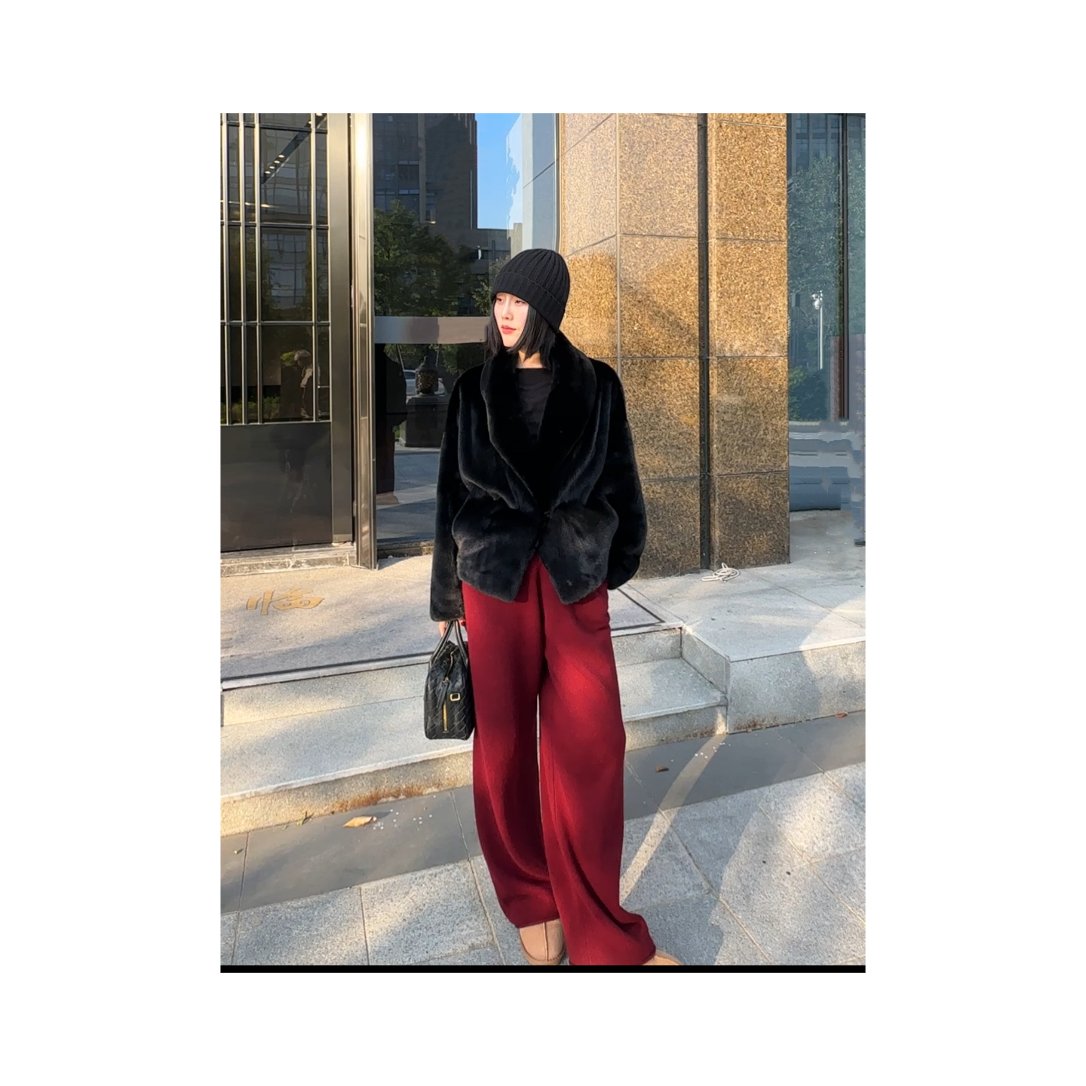 PIPI【倒影】宝嘉美本色进口优质水貂毛整貂丰盈皮草外套女10YQ1041