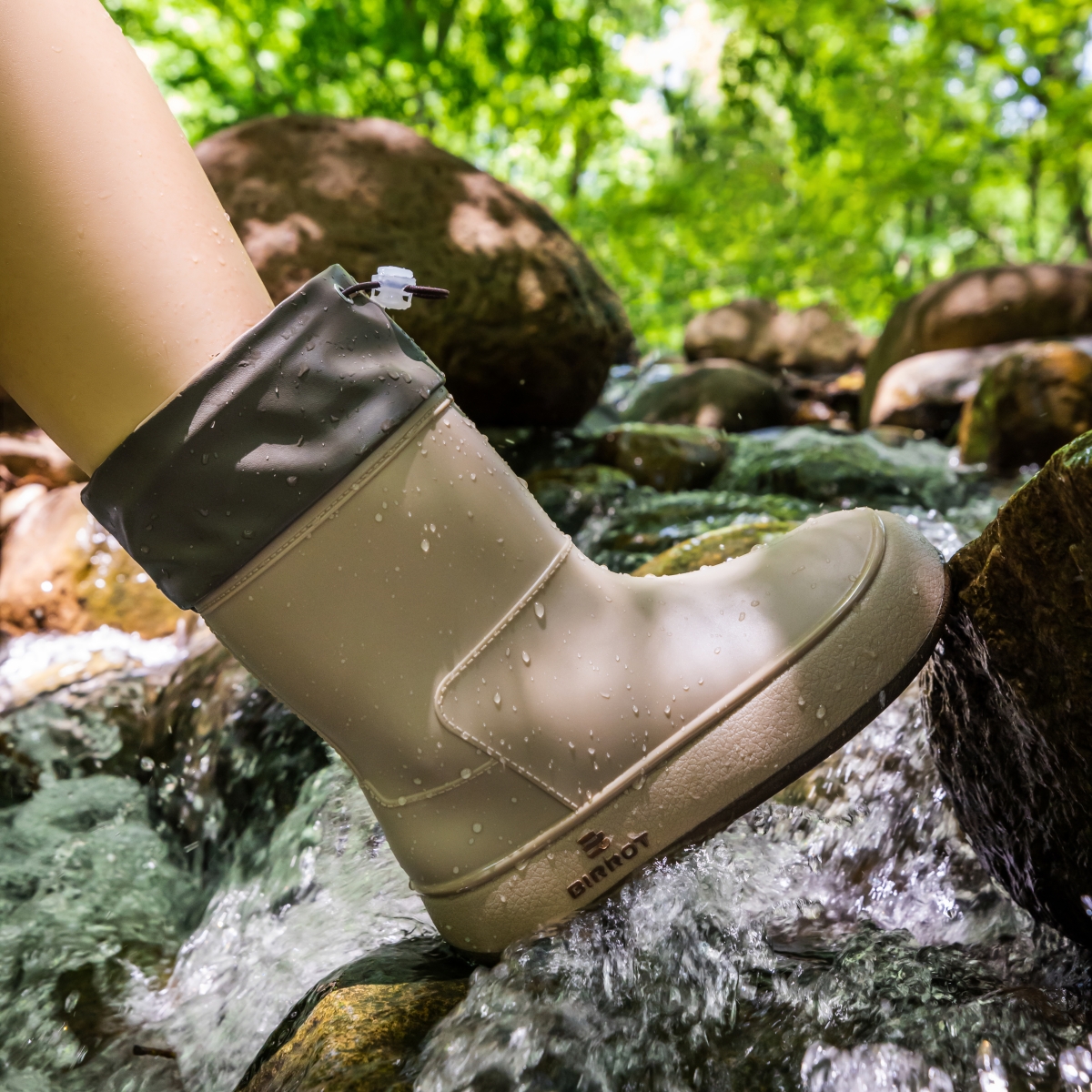 BIRROT日系雨鞋女生时尚款外穿女士洋气雨靴成人防水防滑水鞋