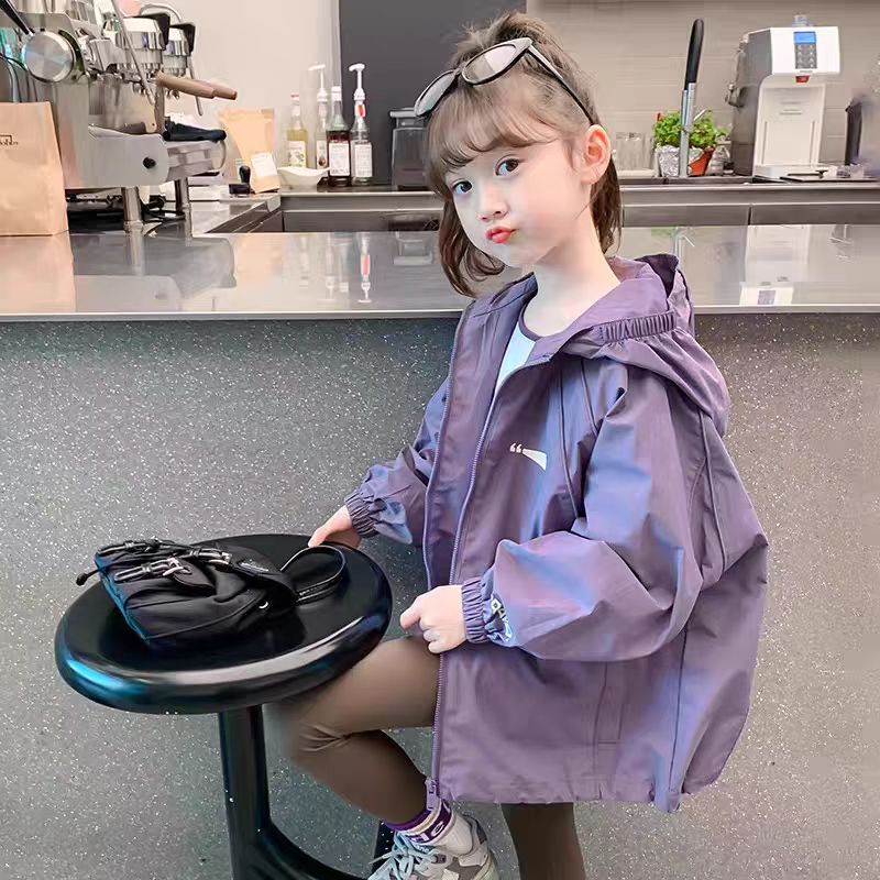 【现货】女童装春秋装外套秋季洋气连帽上衣儿童2025新款女孩韩版