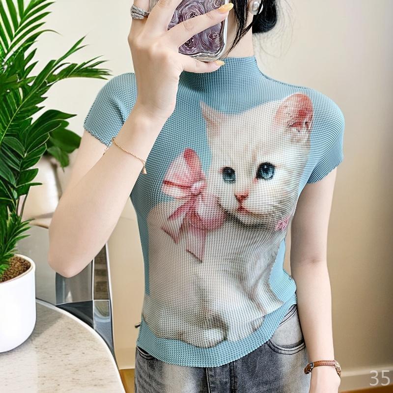 小衫千金清冷感贵系衣服洋气短袖上衣女人味半袖网红显瘦时髦大码