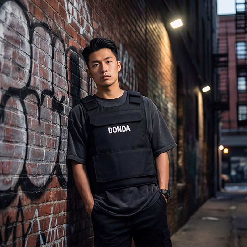 美国侃爷网红斩虍DONDA嘻哈马甲安防巡逻战术背心防弹防刺载具
