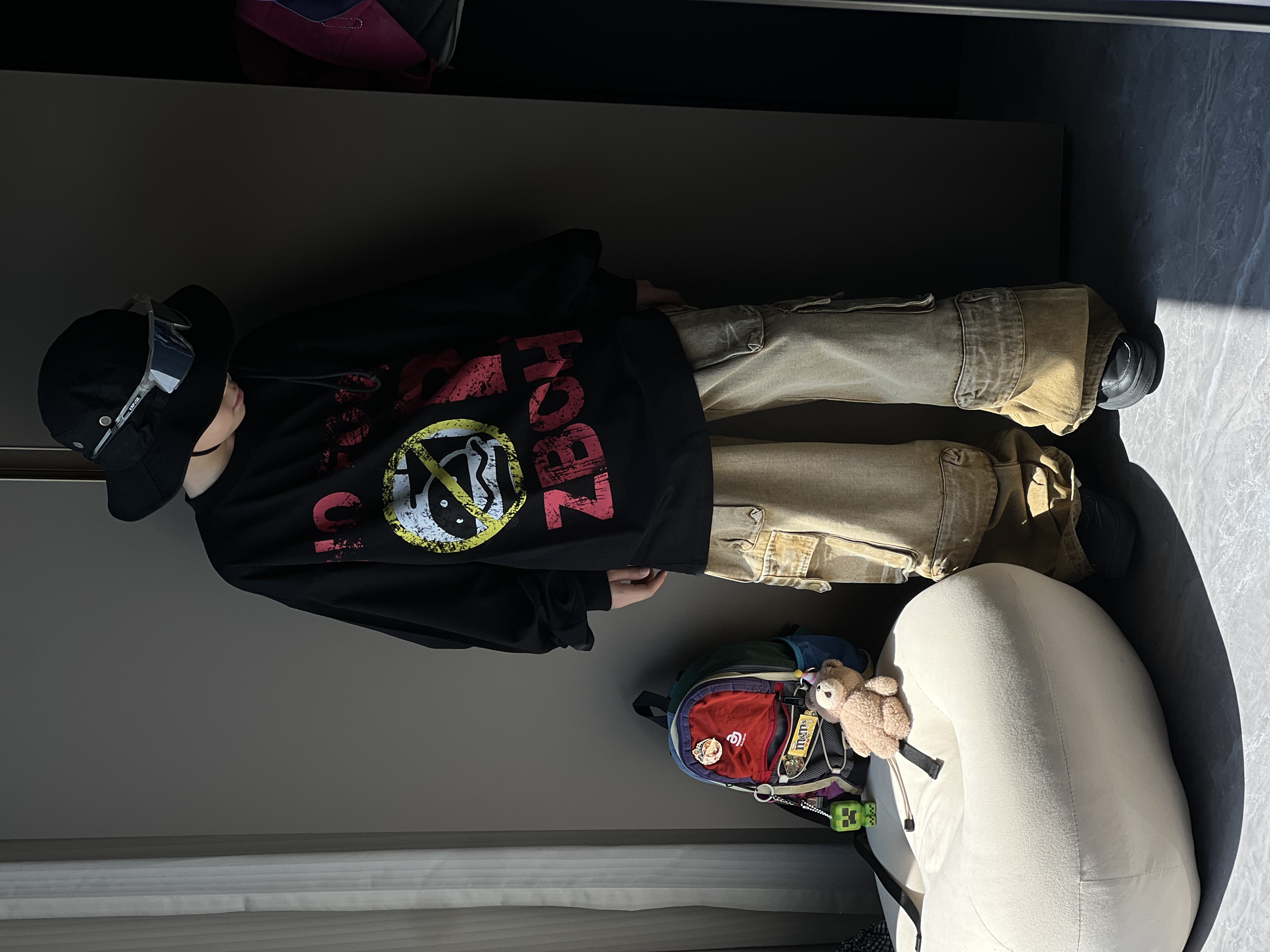 儿童街头女潮流宽松工装裤