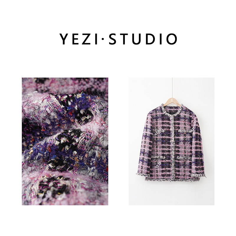 【法国庄园】法国老牌scop羊毛奢感编织花纱小香编织外套24410706