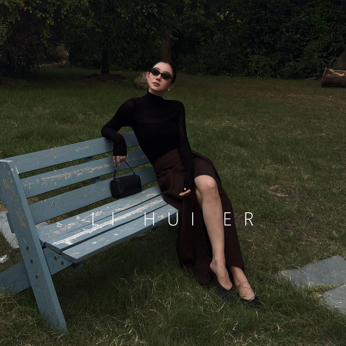 LiHuiEr李慧儿【罗弗敦的夜】2025秋季简约小众黑色针织衫YCMC-014