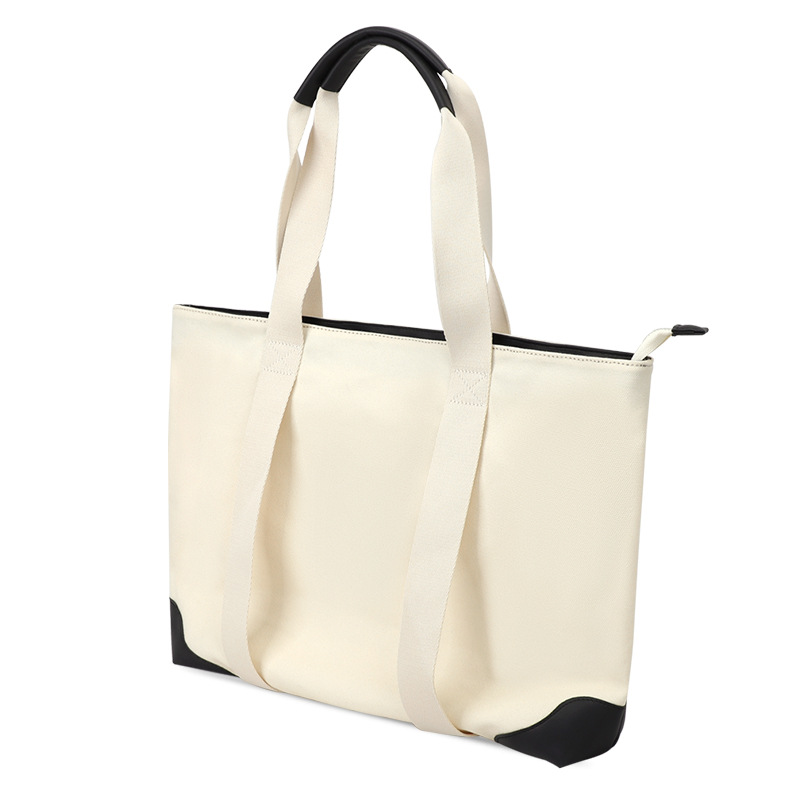 双根拉链都市简约夏季手提包潮流电脑包轻便肩包布包