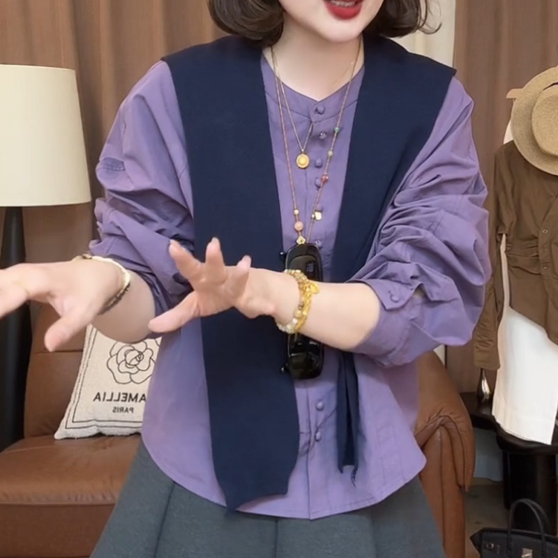 早秋两件套休闲格子小众时尚韩版长袖衬衫LK2505948