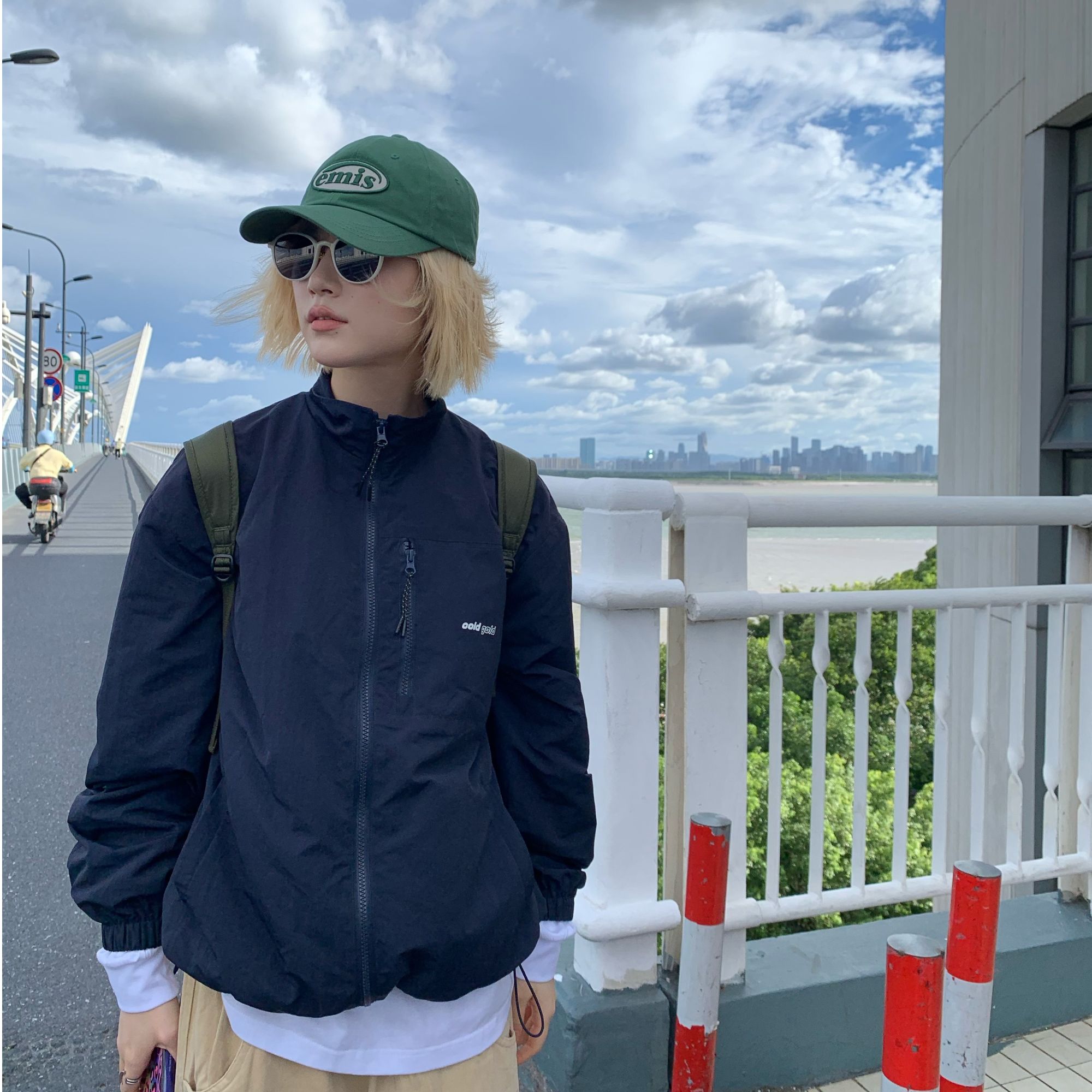 cold gold立领户外夹克山系男女薄外套运动休闲防水工装上衣日韩