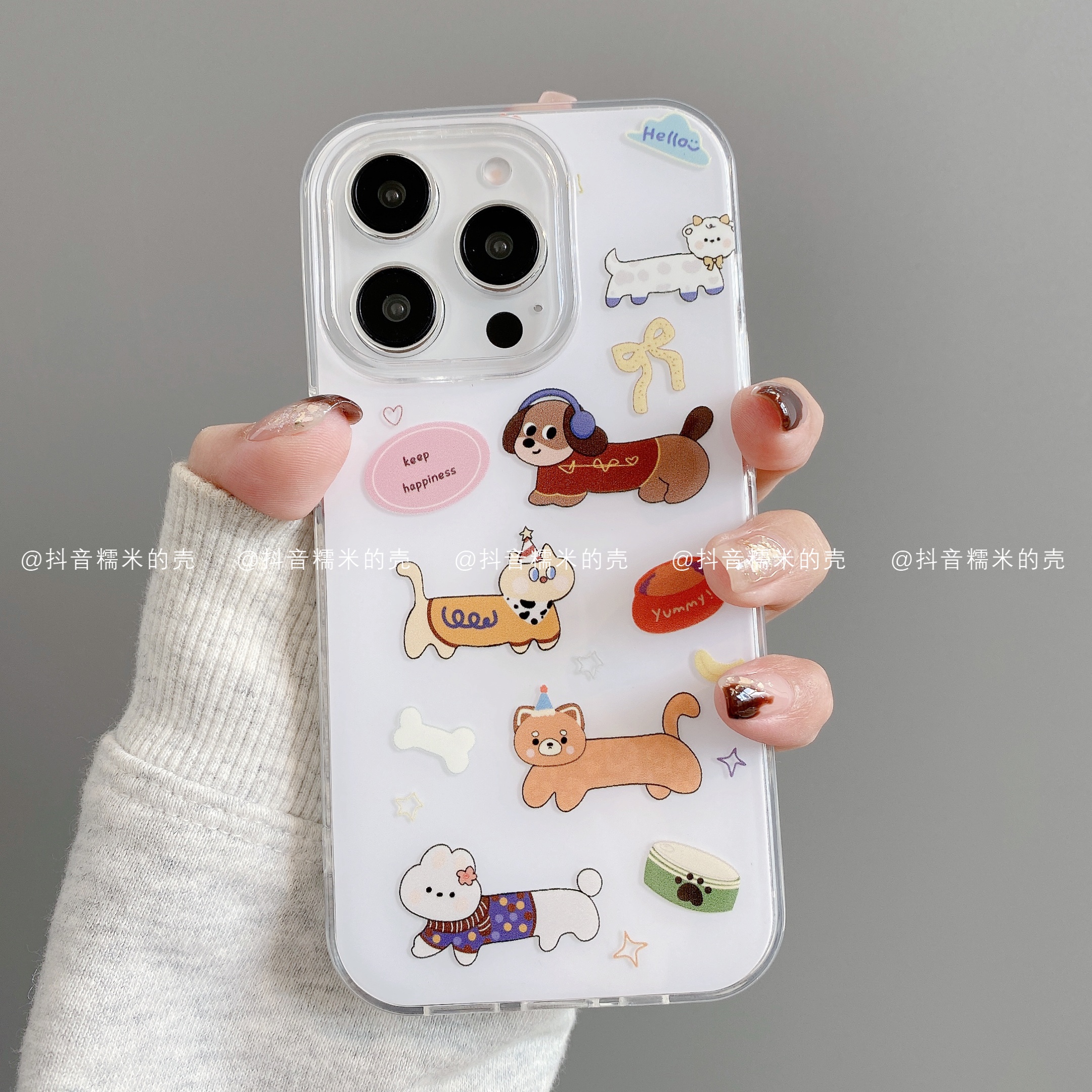 IMD奶油适用iphone17promax苹果16手机壳15/14/13/12/11华为猫狗