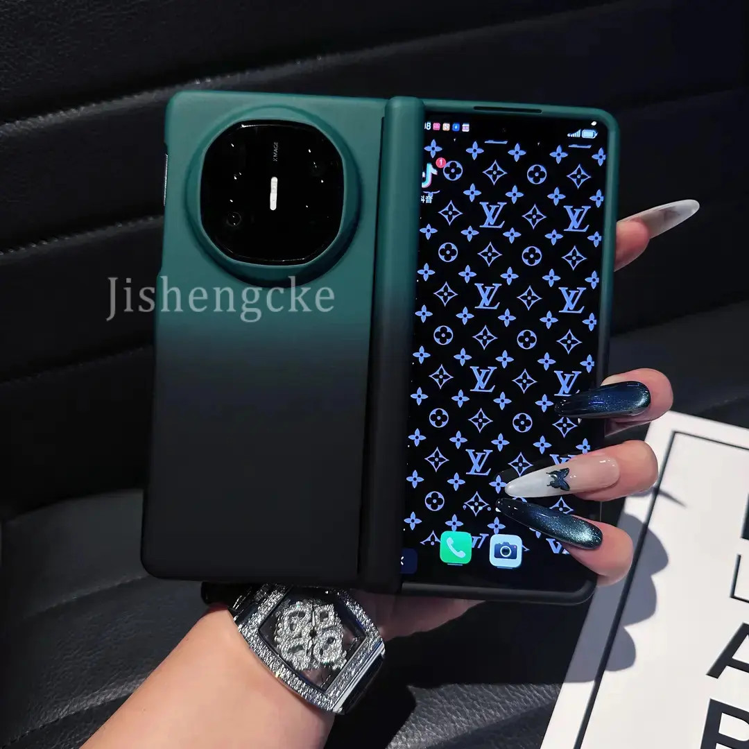 高级感渐变适用华为MateX6磨砂肤感荣耀V5折叠X3全包中轴X5手机壳