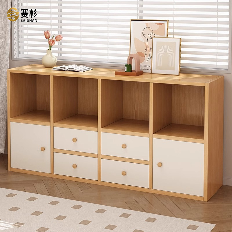 防尘柜落地置物架客厅多层储物置物柜家用书柜格子柜简易