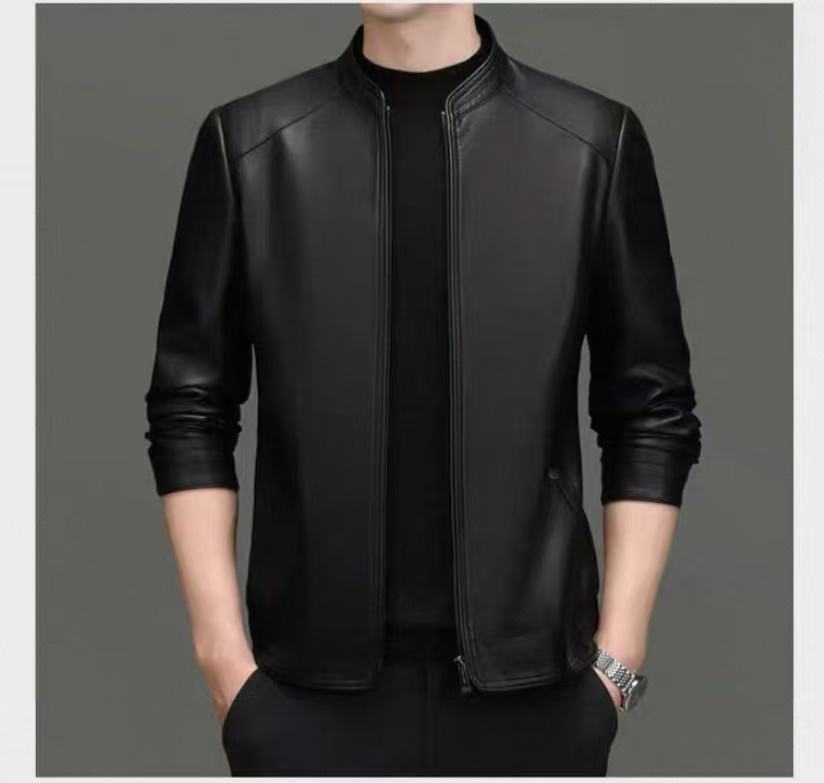 8979皮衣系列立领加绒加厚 小整单