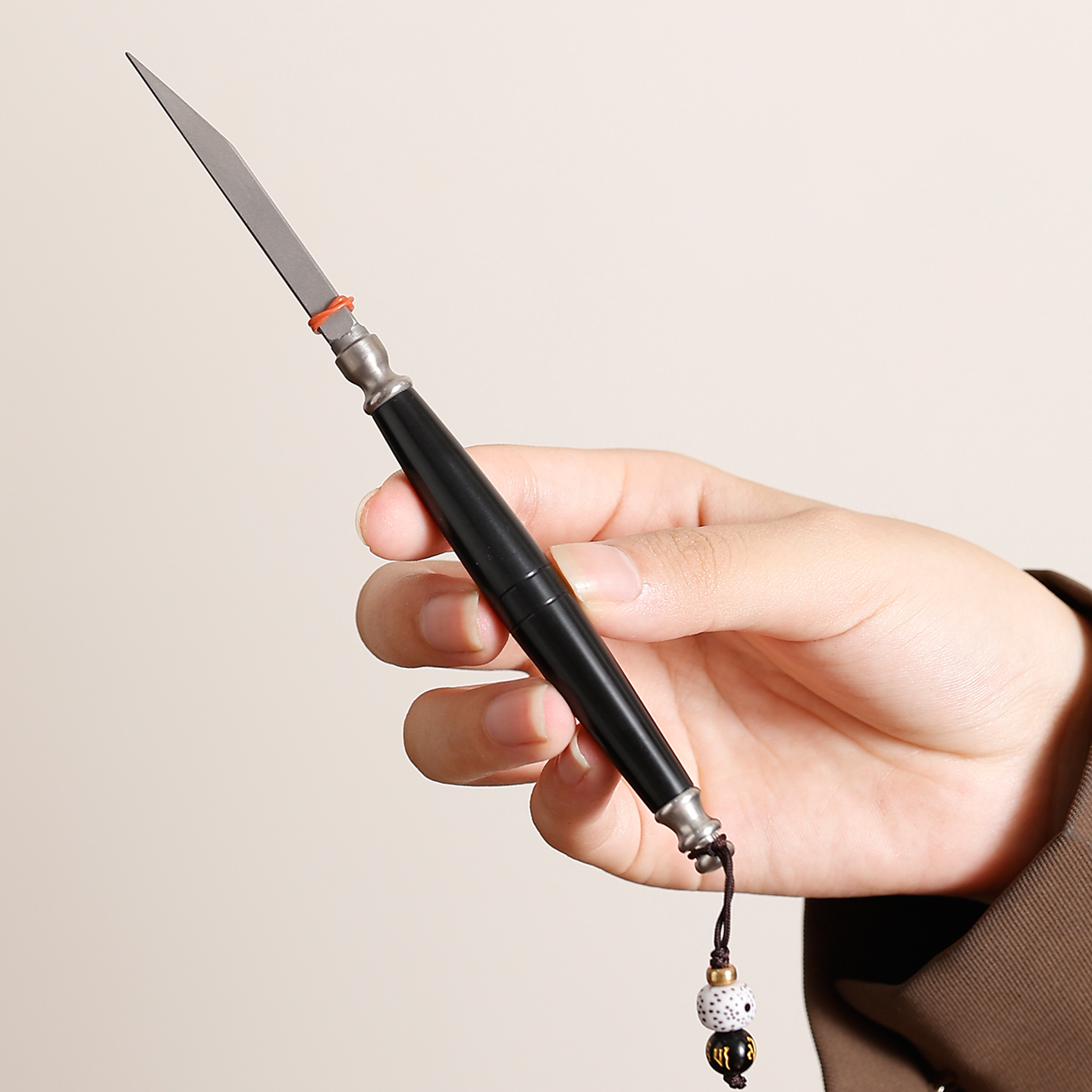 纯钛普洱茶刀茶针高端撬黑茶白茶砖茶饼专用开茶器茶道配件六君子