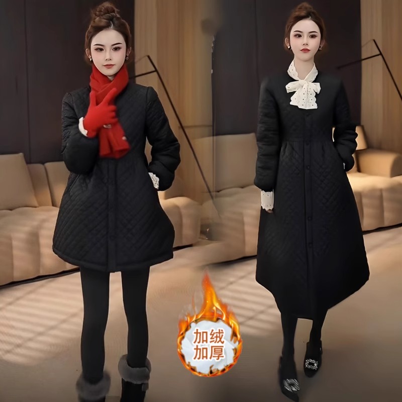 高级感加绒加厚棉服女冬装新款气质保暖棉衣外套时髦洋气百搭棉袄