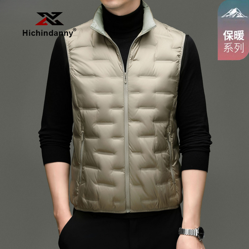 HICHIN羽绒马甲男秋冬季新款保暖时尚内外穿无袖背心运动马夹外套
