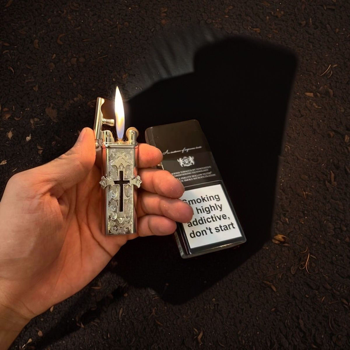 （KS）“救赎”创意设计充气砂轮打火机送人轻奢质感复古个性便携