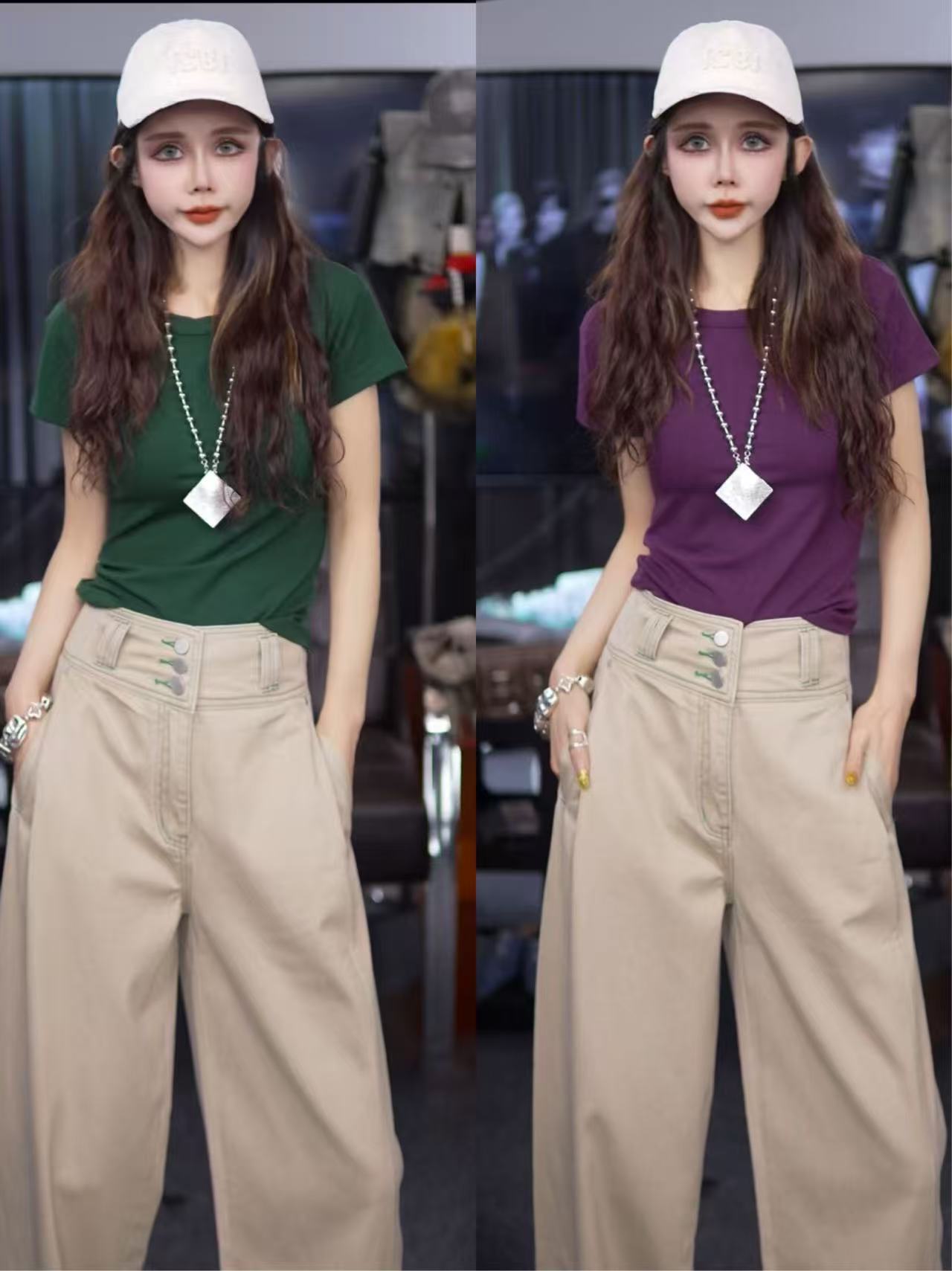 星宝定制口碑必备 韩大东门新款百搭纯色短袖T恤1112