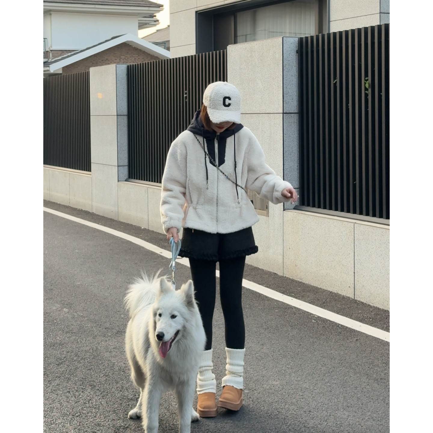 MY【圣诞滑雪系列】幂幂同款~ 冬季新款韩系复古老花内抽绳收腰外套