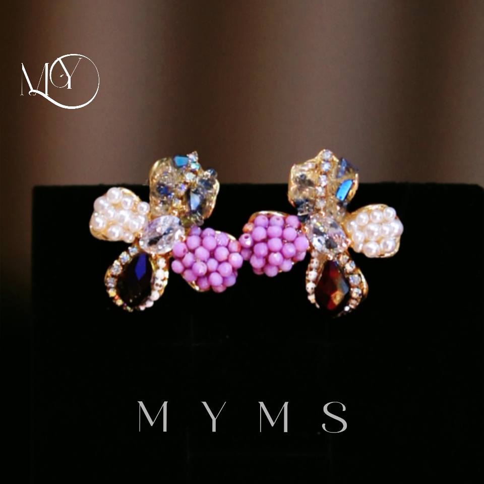 【紫韵花笺】手工温柔吸睛耳饰M-135