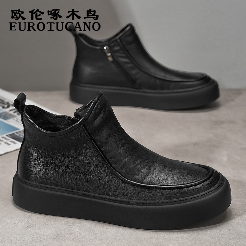 欧伦啄木鸟EUROTUCANO男鞋冬季防滑耐磨休闲鞋男款时尚马丁靴子