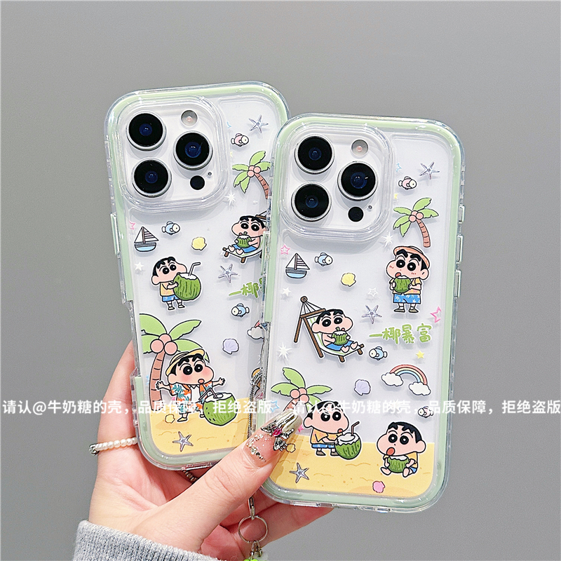 三合一炫彩侧边适用苹果iPhone17/华为荣耀/OPPO/VIVO/小米手机壳