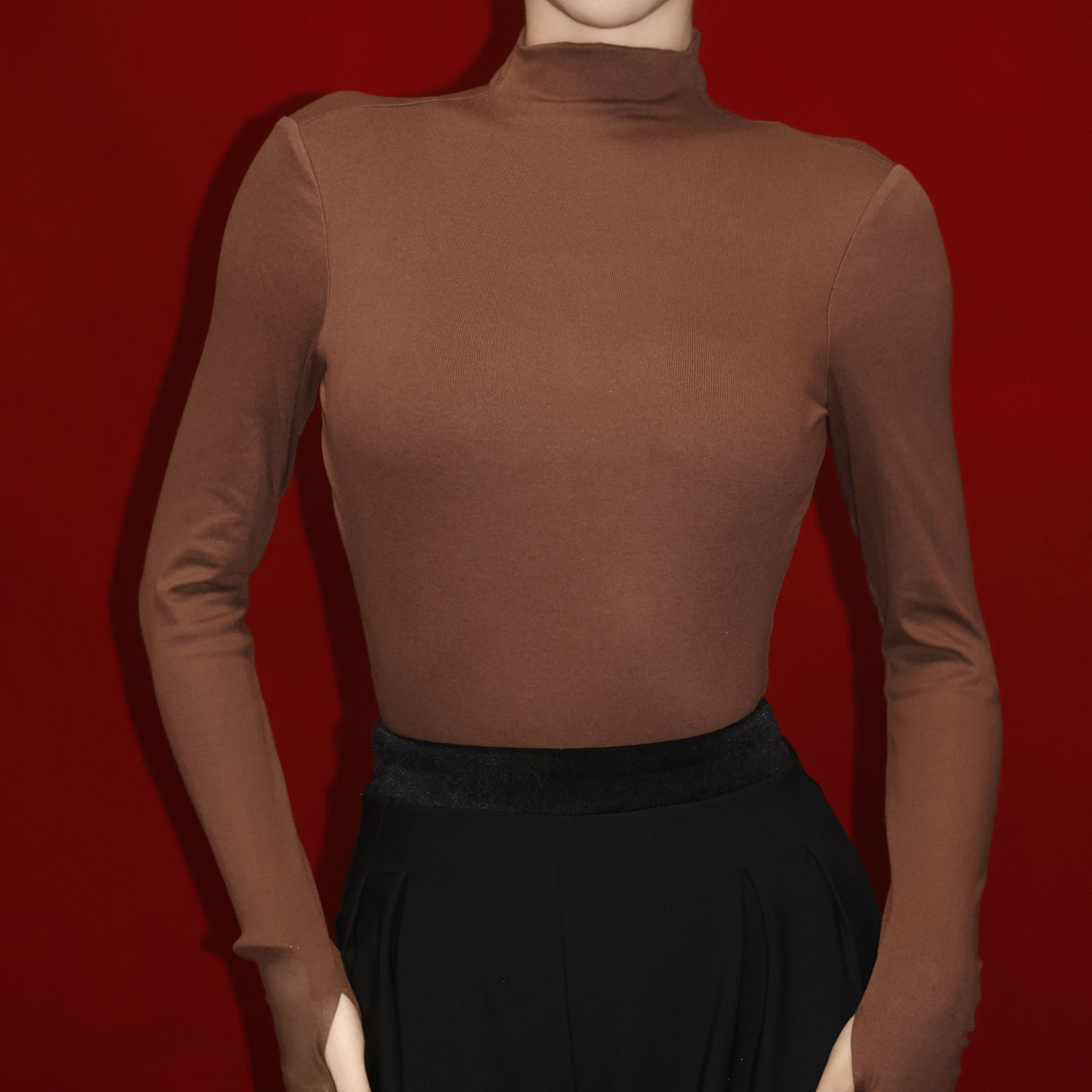 Tina舞服秋冬新款长袖半高领连体衣A17