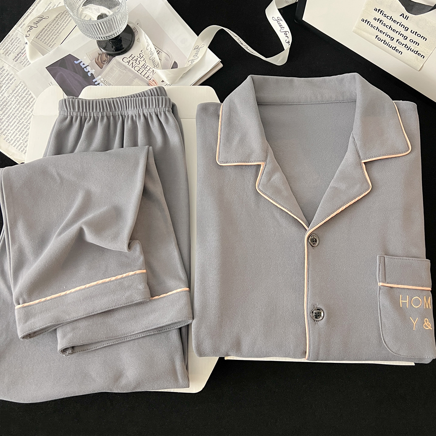 睡衣男款爆款2025新款秋冬季加厚德绒长袖套装男士男生冬天家居服