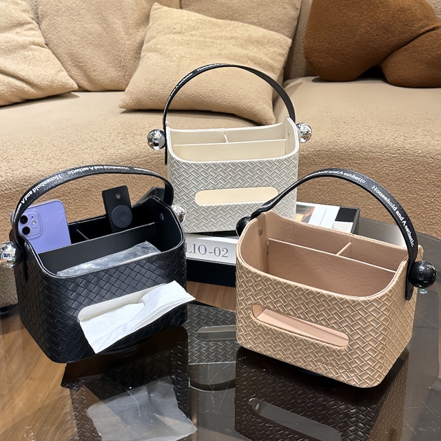 多功能可旋转收纳纸巾盒客厅茶几轻奢高档抽纸盒桌面创意收纳盒