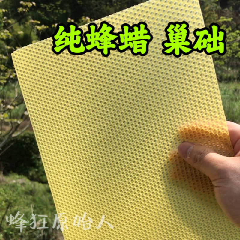 蜂具60片一包中蜂深房巢础纯蜂蜡巢础尺寸41.5*19.5厘米