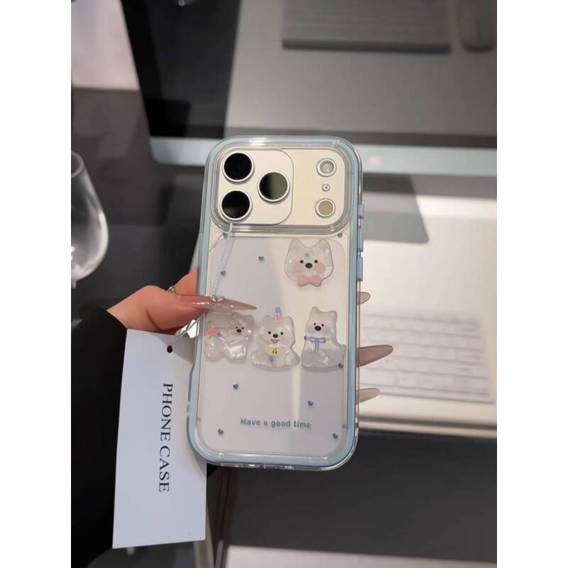 蓝底爱心适用苹果17pro手机壳16pm三合一炫彩华为mate荣耀小米17