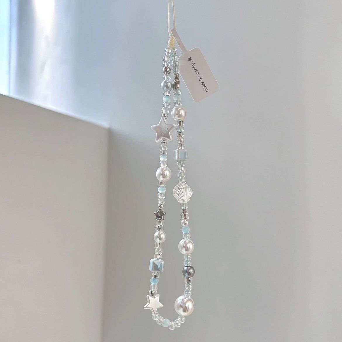 ins星星手机挂绳diy串珠手机链ccd链条清新相机挂件挂饰